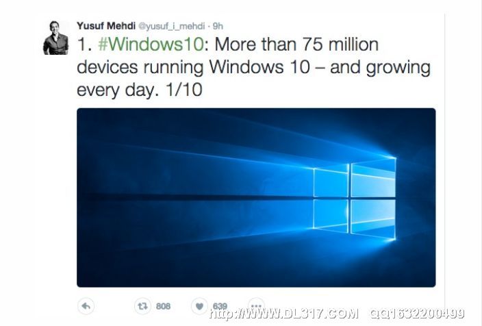 Windows 10“蜜月”成绩单：装机量7500万，小娜讲了50万个笑话-第1张图片